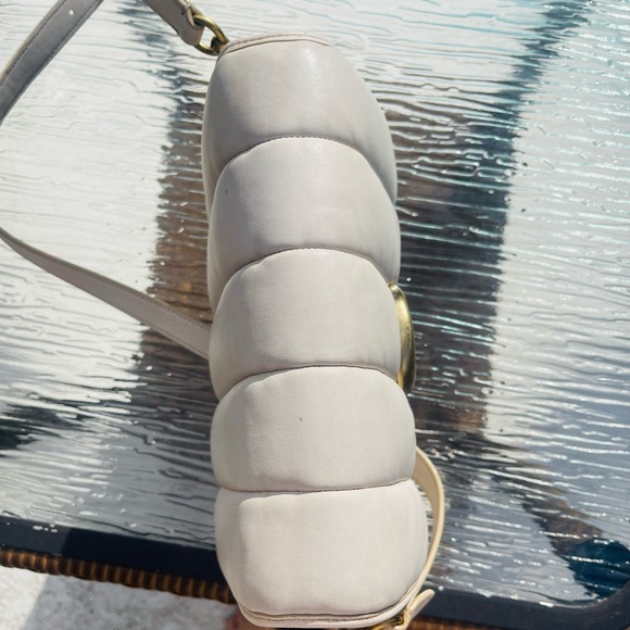 Coach Studio Chalk White Quilted Leather Brass Hardware Shoulder Bag Crossbody - Picture 14 of 15